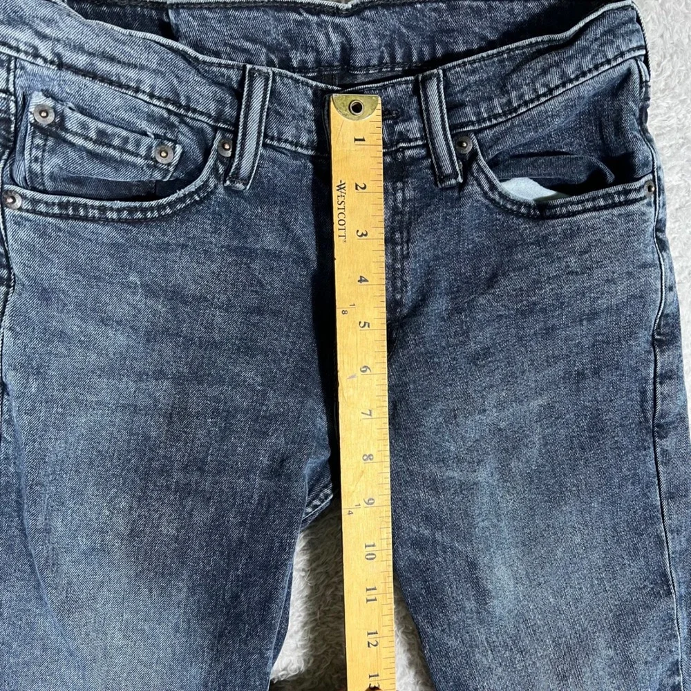 Levis 511 Slim Fit Jeans Mens 30x30 Dark Acid Wash Black Stretch Denim